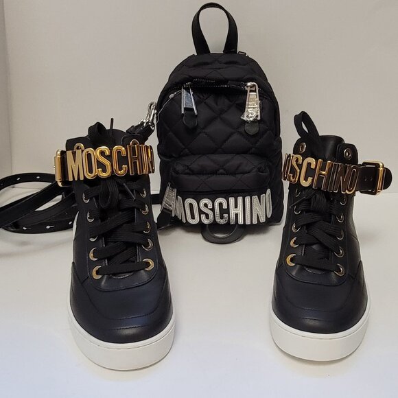 MOSCHINO Logo High-top Sneakers - Picture 13 of 13